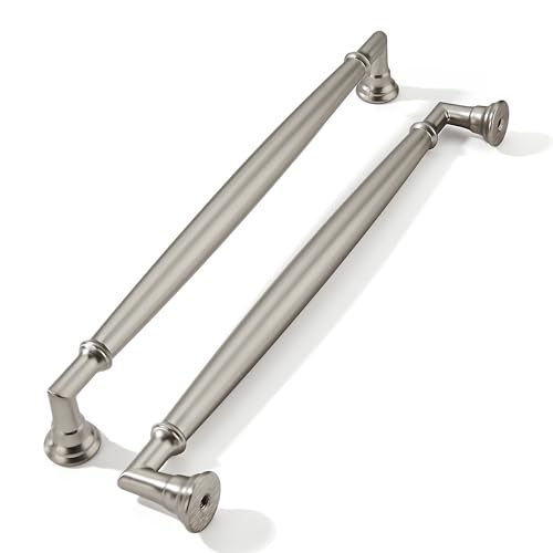 khtumeware 5 Pack 8 Inch(203mm) Brushed Satin Nickel Cabinet Pulls Heavy Duty Solid Cabinet Handles Kitchen Cabinet Hardware for Cupboard Drawer Handles