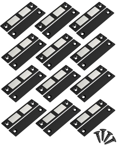 Jiayi 30 Lb Ultra Thin Cabinet Drawer Door Magnets, 12 Pack Magnetic Cabinet Door Catch, Door Magnetic Catch Cupboard Double Magnets Latch for Wardrobe Closet Door Closing