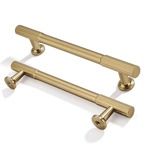 10-Pack 5 Inch Hole Center Vintage Champagne Bronze Cabinet Pulls Solid Heavy Duty Cabinet Pull is Suitable for Drawers Dressers Handles Kitchens Bathroom cabinets