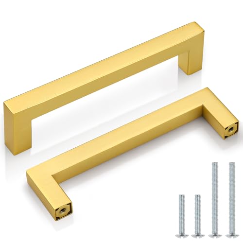 Probrico 30 Pack Gold 5" Brushed Brass Pulls