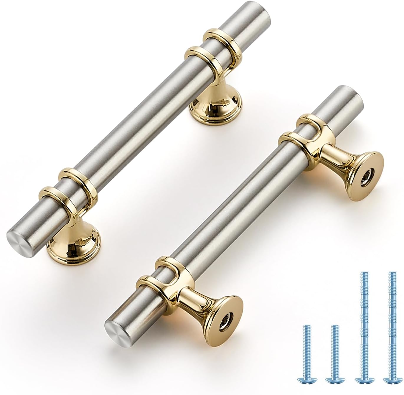 Brushed Nickel & Brushed Brass (3")