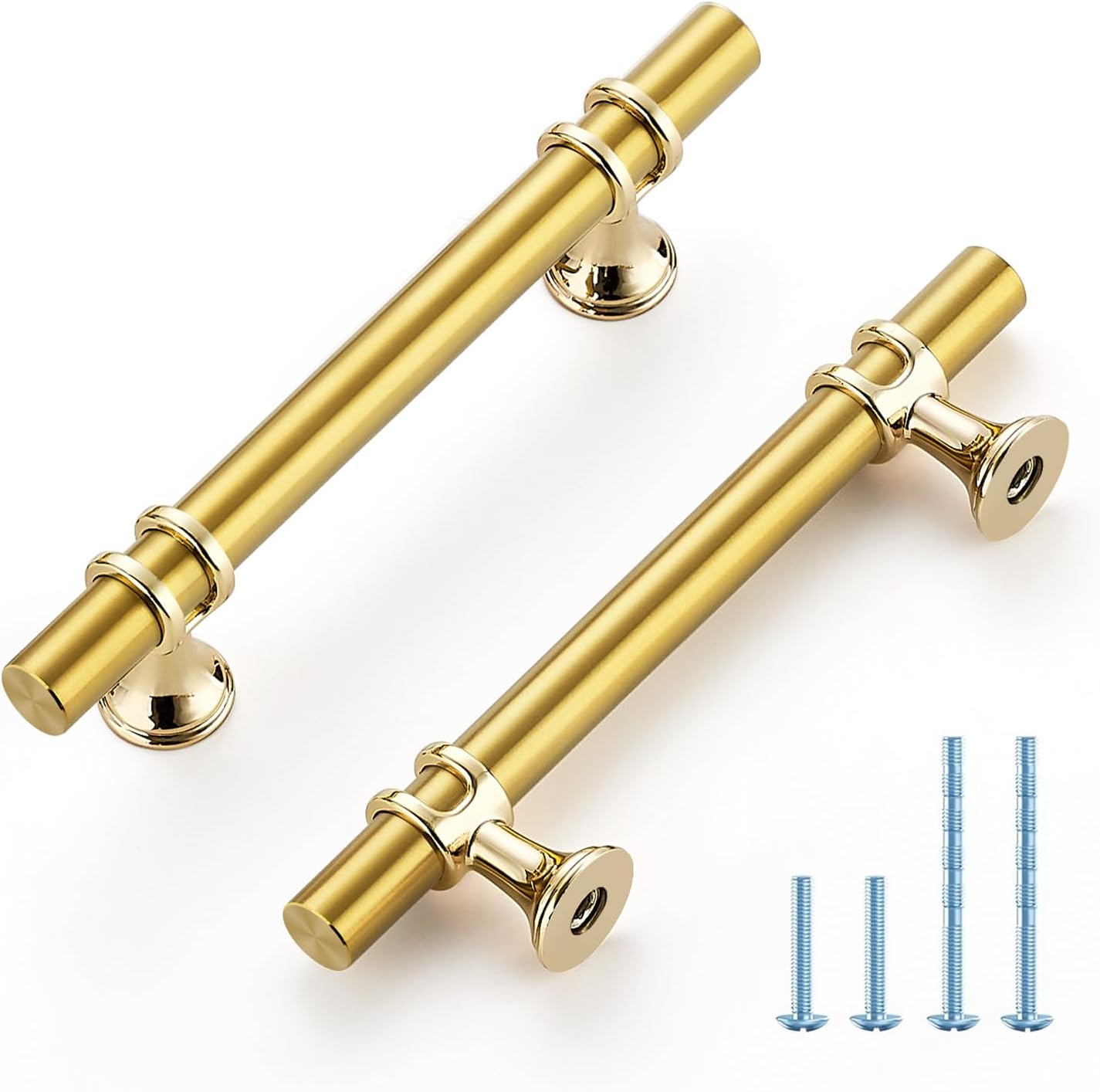 Brushed Brass Cabinet Handles (3-3/4")