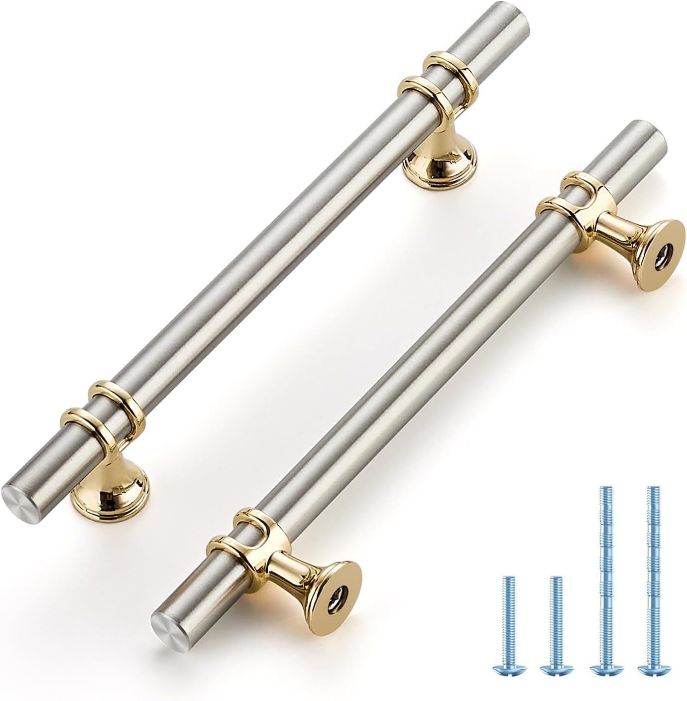 Brushed Nickel & Brushed Brass (5")