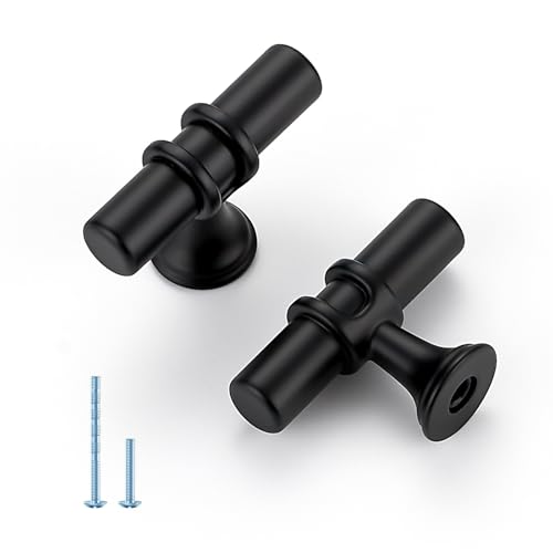 Matte Black Cabinet Knobs Handles, 30 Pack