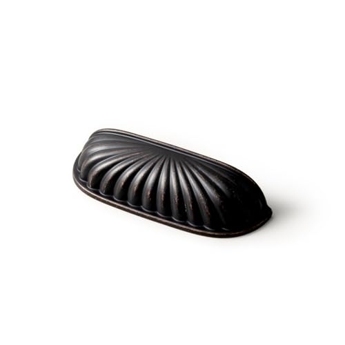 Goo-Ki 3''Hole Centers Antique Oil Rubbered Bronze Cabinet Pulls,Accessible Luxury Zinc Alloy Din Cup Cabinet Pulls with Retro Style,6 Pack