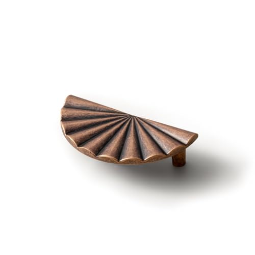 Goo-Ki 2.5'' Antique Copper Fan-Shaped Pull