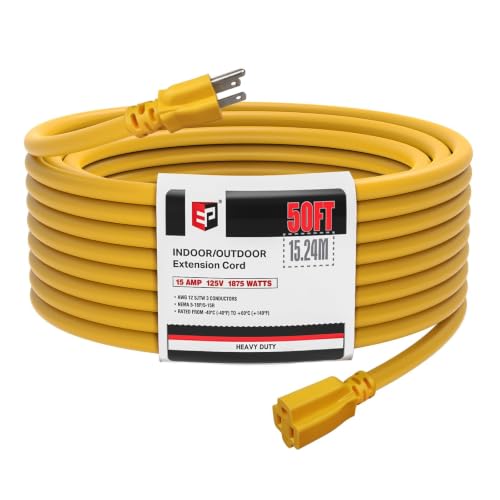 EP 50 Ft Outdoor Extension Cord (Yellow)