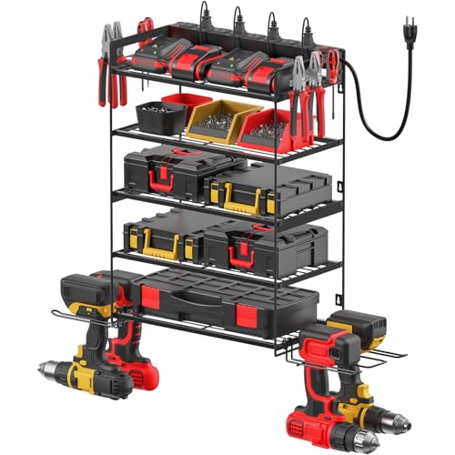 CCCEI Garage Tools Storage with Charging Station (5 Layer)