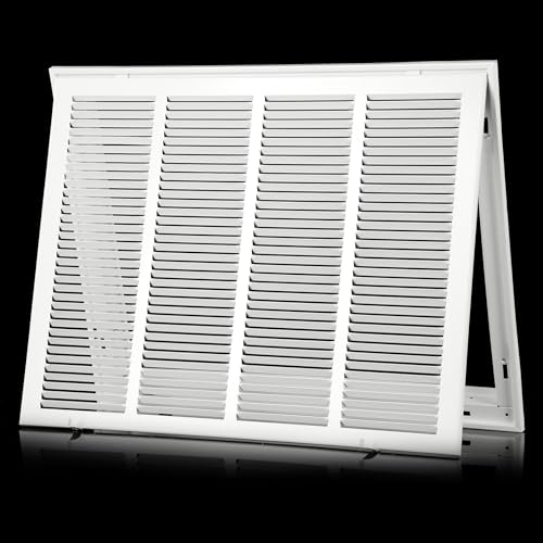 2012 Return Air Grille [Duct Opening Size] Return Vent Cover for Wall or Ceiling,Steel Return Air Grill Removable Face/Door for 1 inch Filters (20"W x 12"H [Duct Opening])