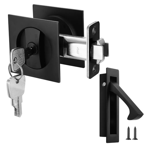 Malimali Pocket Door Lock with Key + Edge Pull