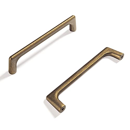 Goo-Ki Antique Brass zinc Alloy Cabinet pulls for Drawer,Cupboard, Wardrobe-5 inch(128mm) Hole Center,12 Pack