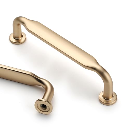 Asidrama 20 Pack 3 Inch(76mm) Brushed Brass Kitchen Cabinet Handles, Cabinet Pulls Kitchen Cabinet Hardware for Cupboard Drawer Pulls