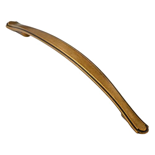 Alzassbg 10 Pack Antique Brass Cabinet Pulls, 7-1/2 Inch(192mm) Hole Centers Cabinet Handles Arch Kitchen Hardware for Cabinets and Drawer AL3028AE