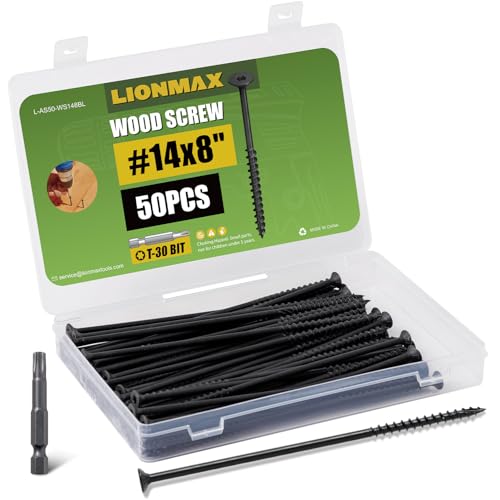 LIONMAX Deck Screws #14 x 8 Inch