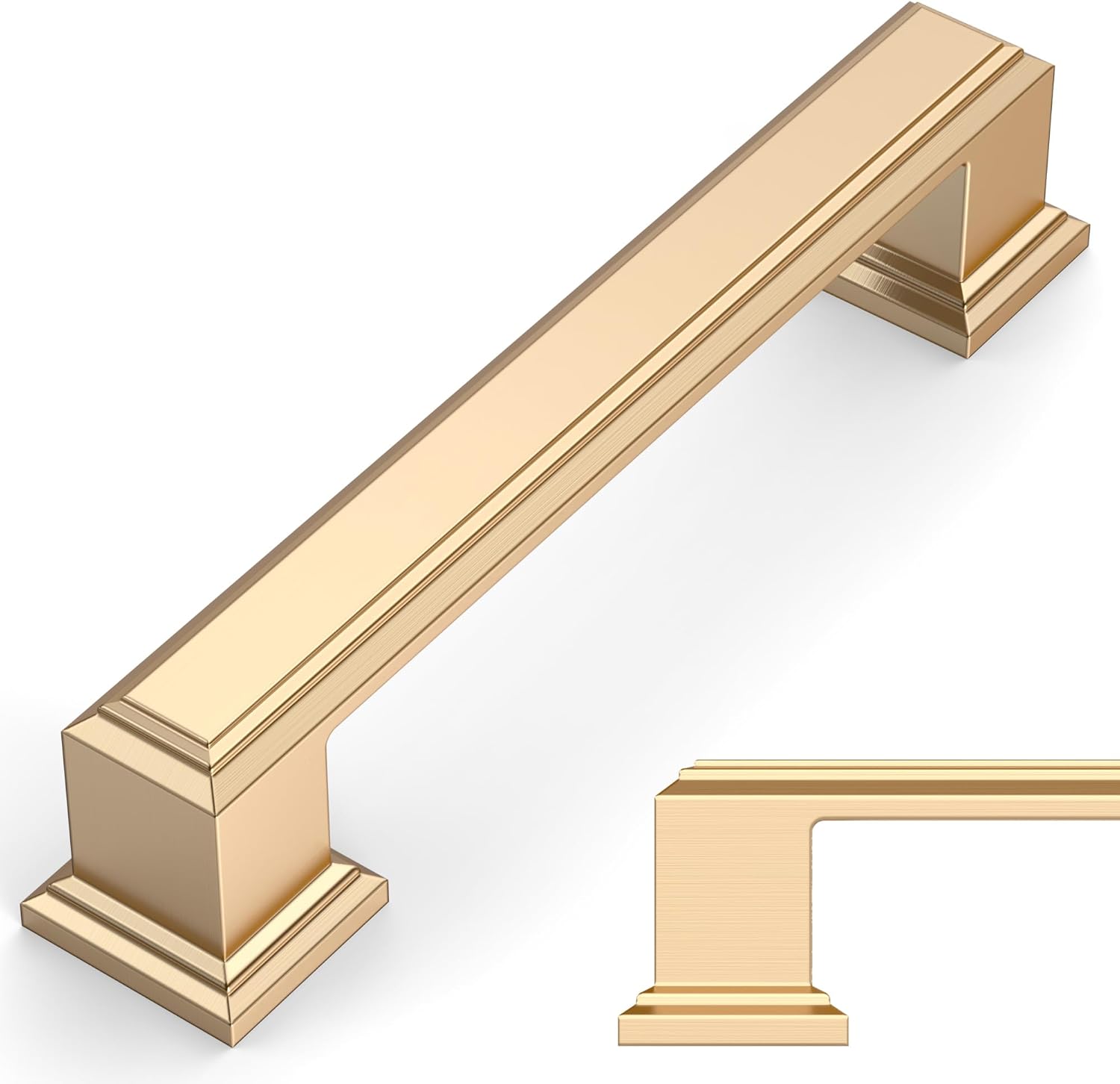 Amerdeco 10 Pack Brushed Brass 3.75" Pulls