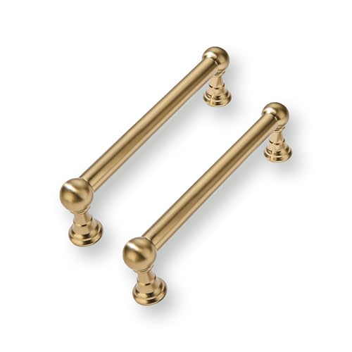 10 Pack 3-3/4 Inch Solid Kitchen Cabinet Handles Champagne Bronze Heavy Duty Cabinet Pulls Drawer Pulls Cabinet Hardware Kitchen Handles for Cabinets Cupboard Handles