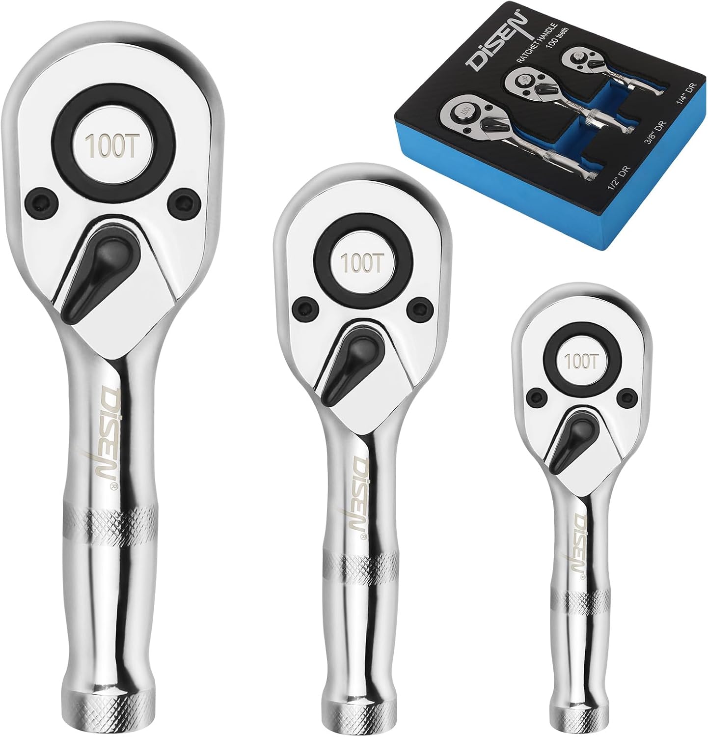DISEN Stubby 3-Piece Ratchet Set