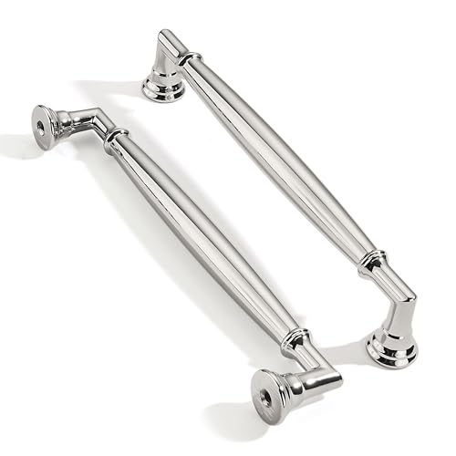 10 Pack 6 Inch Hole Center Polished Nickel Cabinet pulls