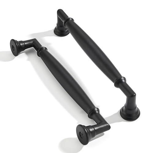 10 Pack 5 Inch Hole Center Matte Black Cabinet pulls