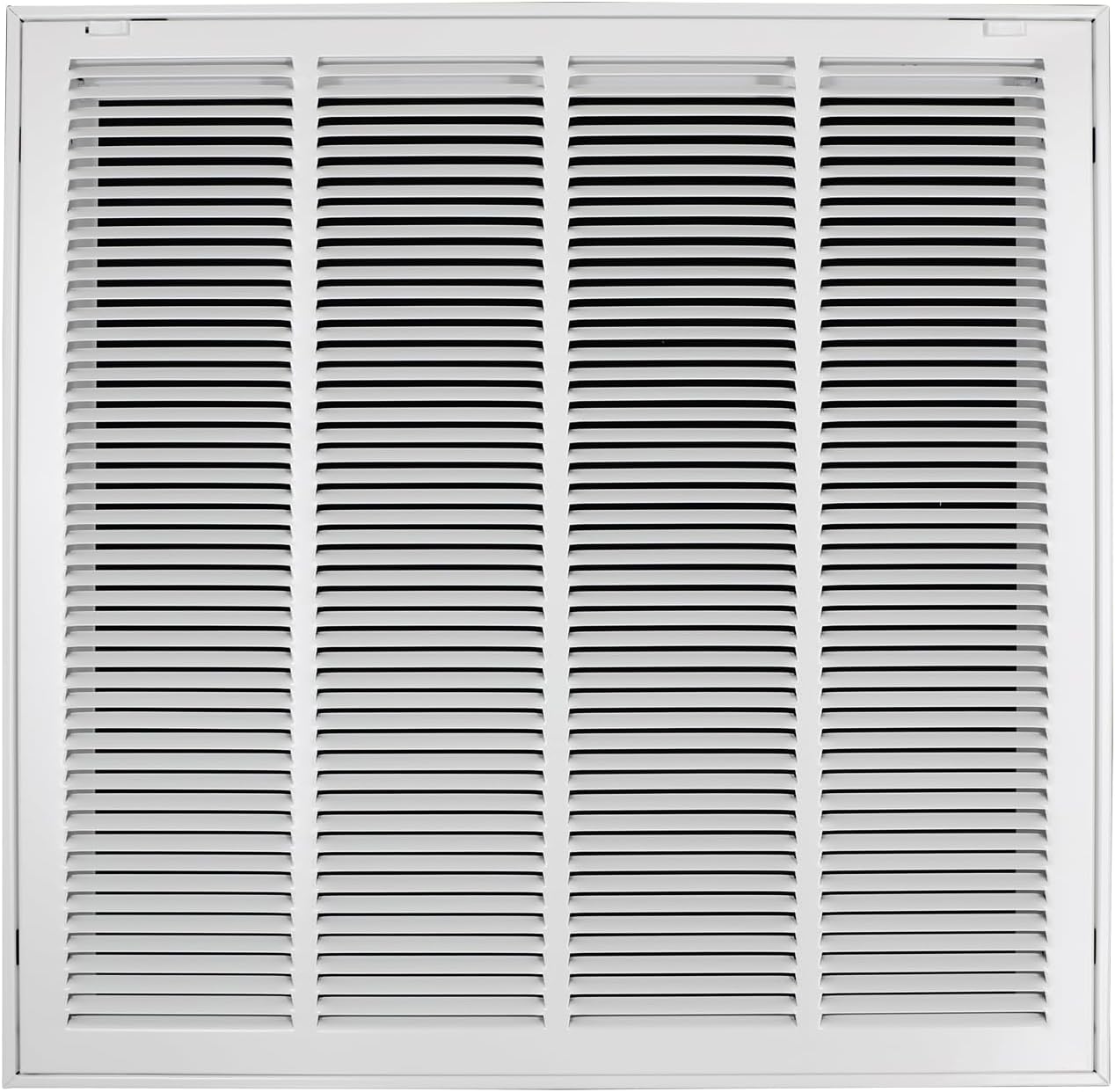 24"W x 24"H [Duct Opening Size] Steel Return Air Filter Grille - Removable Face/Door for 1 inch Filters -HVAC Vent Cover Grill - White [Outer Dimensions: 26 5/8"W X 26 5/8"H]