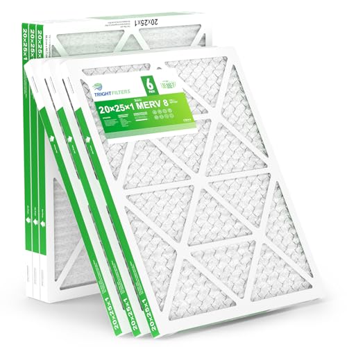TRIGHTFILTERS 20x25x1 MERV 8 (6-Pack)