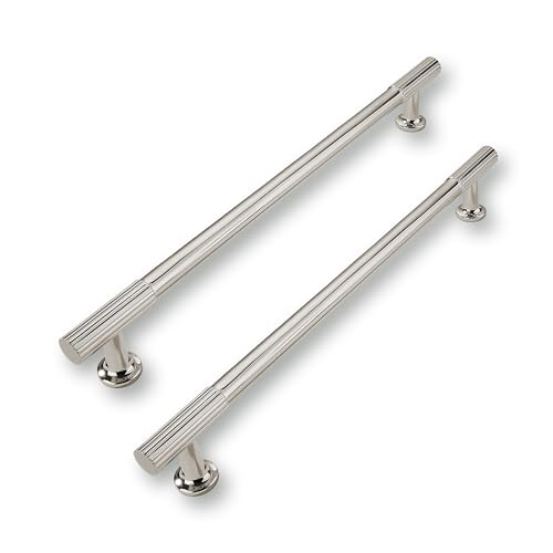 5 Pack 10inch(256mm) Center to Center Polished Nickel Cabinet pulls Solid Heavy-Duty Kitchen Cabinet Handles Drawer Pulls Cupboard Hardware for Cabinets