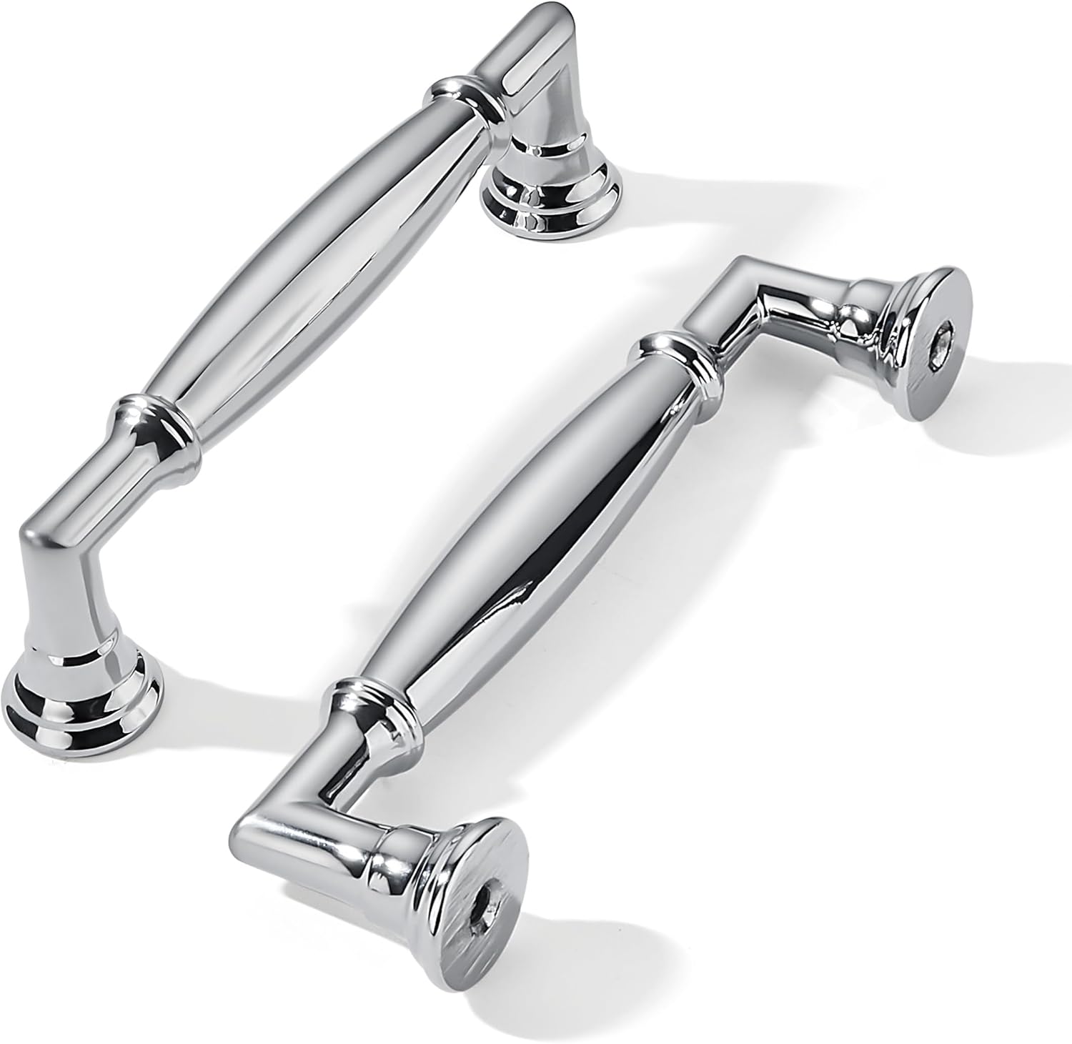 khtumeware 10 Pack 4 Inch(102mm) Polished Chrome Cabinet Pulls Heavy Duty Soild Cabinet Handles Kitchen Cabinet Hardware for Cupboard Drawer Handles