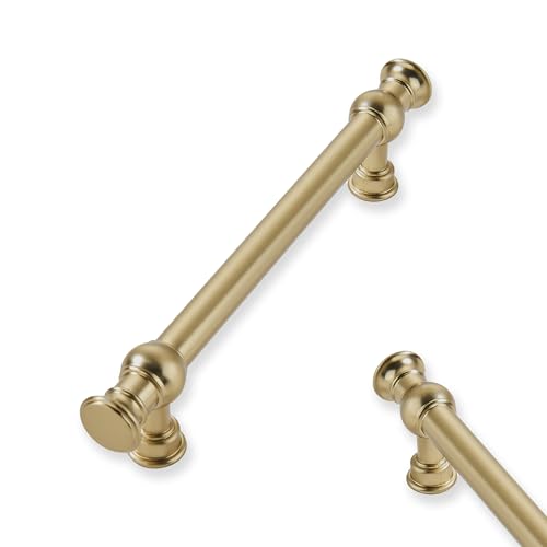 10-Pack 3.75in Brushed Brass Pulls
