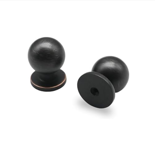 khtumeware 20 Pack 1 inch Oil Rubbed Bronze Cabinet Knobs Dresser Knobs Ball Drawer Knobs Kitchen Cabinet Hardware Zinc Knobs for Dresser Drawers