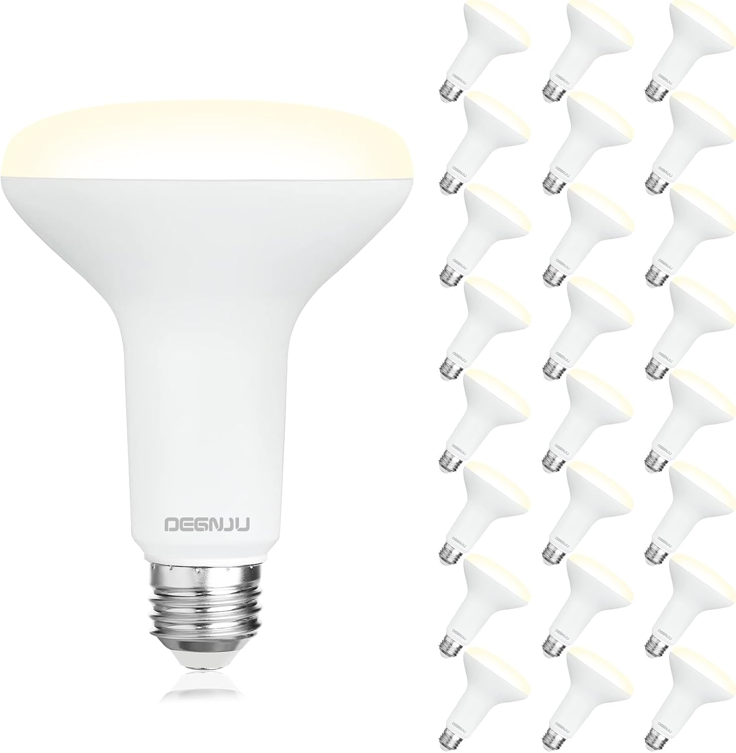 24 Pack Indoor Flood Light Bulbs, BR30 LED Bulb 7W Equivalent 65W, Dimmable Recessed Light Bulbs, 650LM 3000K Warm White 15000 Lifetime LED Can Lights Bulb, Interior Home E26 Base