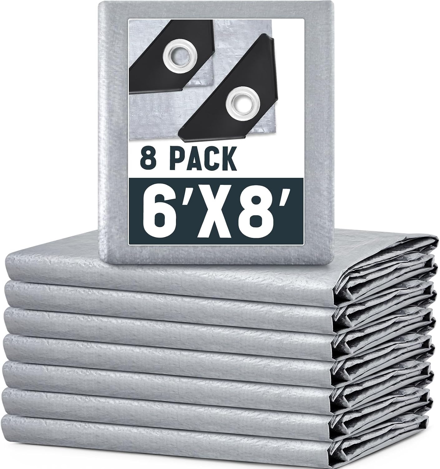 12 Pack 6 x 8 ft 5.5 Mil Tarps (GliCraft)