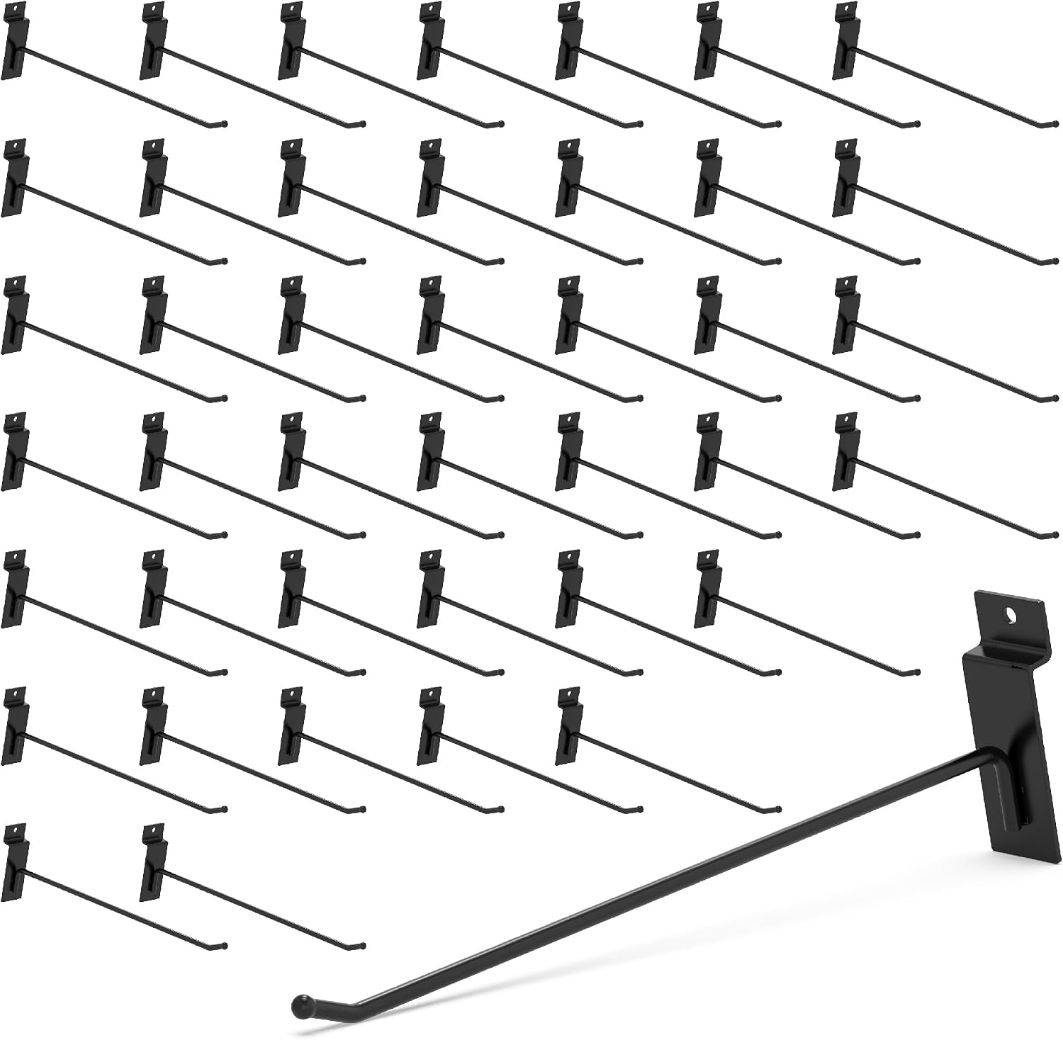 HUHOLE Slatwall Hooks 10 Inch 32PC Black