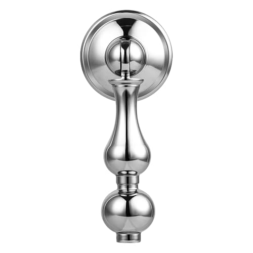 6 Pack Solid Brass Cabinet Knobs with Polished Nickel Finish - Brass Drop Pulls for Dresser Drawers, Modern Kitchen Cabinet & Wardrobe Hardware, Durable Pendant Knobs for Bathroom Vanity