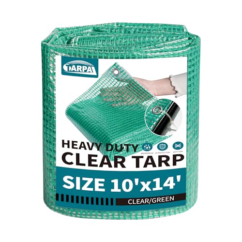 TARPAL 10'x14' Clear Green Tarp