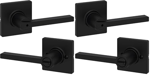 Kwikset Casey - Matte Black (Pack of 2)