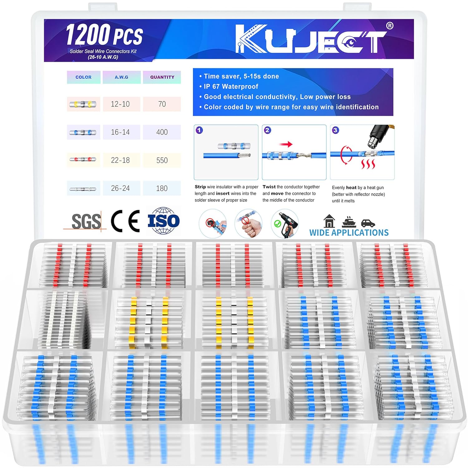Kuject Heat Shrink Solder Seal 1200PCS