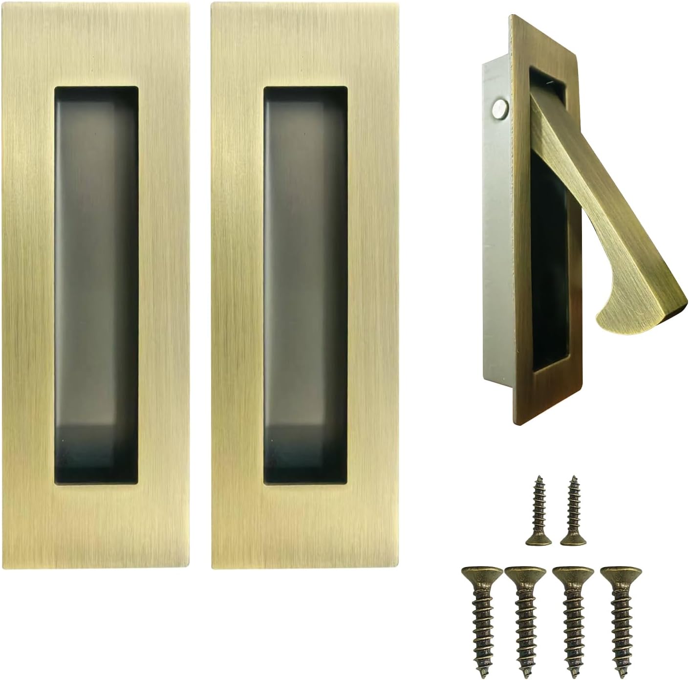 senharvest Pocket Door Handles (Antique Brass)