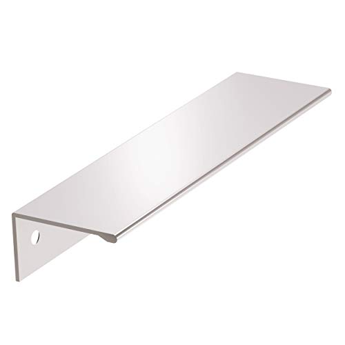 Amerock Edge Pulls 5-1/16 inch (128mm) Center-to-Center Polished Chrome Cabinet Edge Pull - 10 Pack