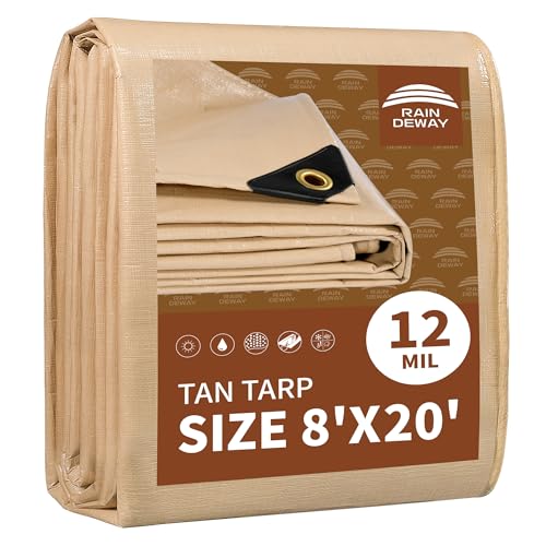 RAINDEWAY 12 Mil 8' x 20' Tan
