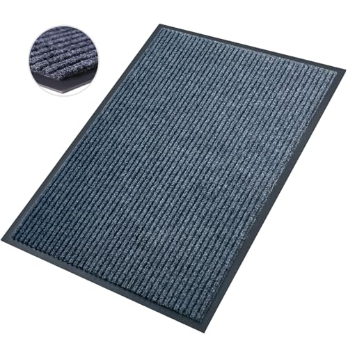 Front Door Mat,3'x6'Indoor Outdoor Door Mat,Heavy Duty Durable Welcome,Commercial Floor Mats Inside Outside Entrance, Waterproof All-Season, All-Weather Non Slip Backing Doormat for Entryway,Dark Gray