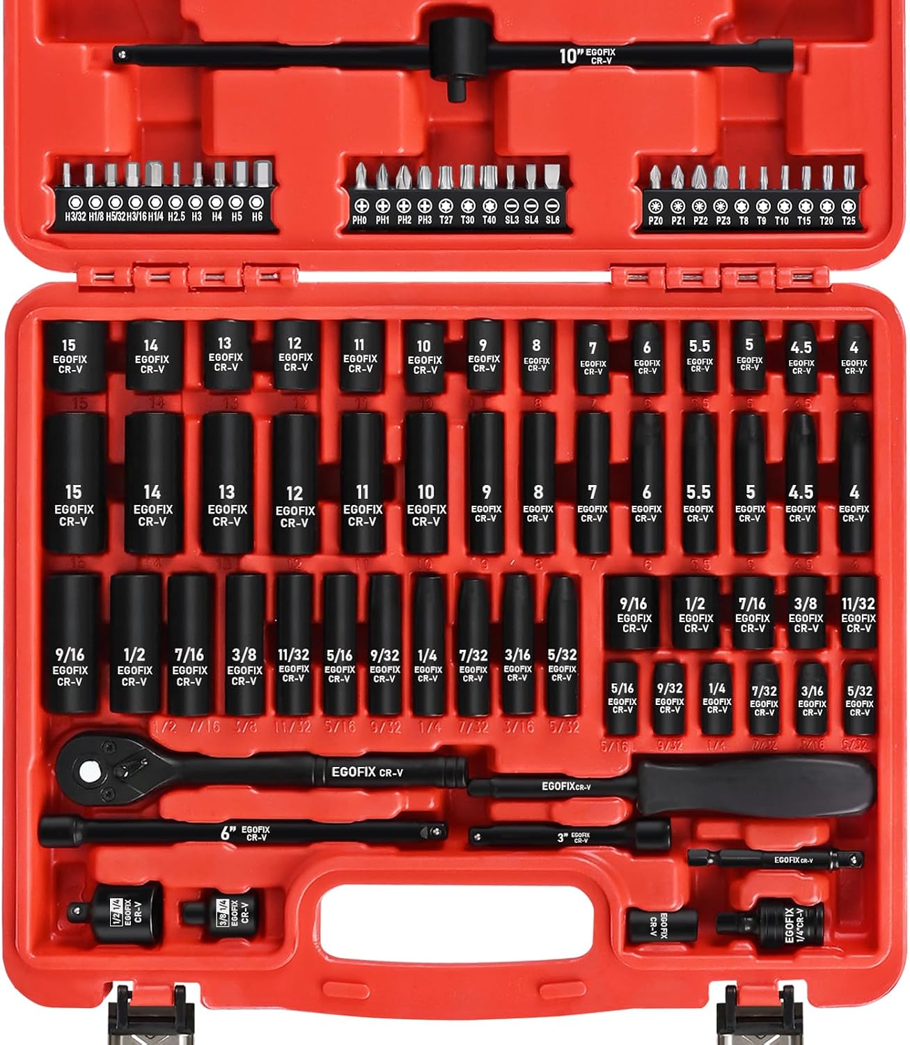 EGOFIX 1/4" Drive 90 Piece Set
