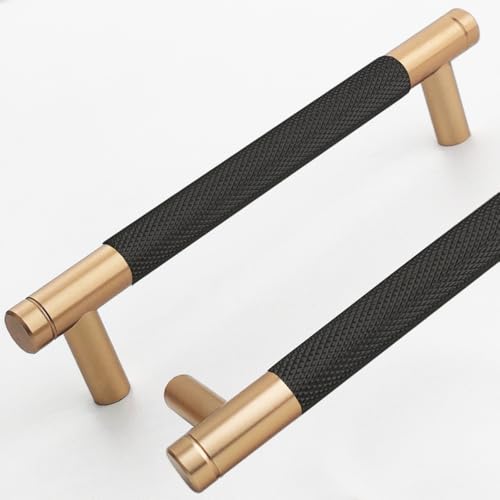 12 Pack 5 Inch 128 mm Bronze and Black Barrel Cabinet Pulls Cupboard Aluminum Handles Drawer Pull Cabinet Handles