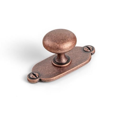 Goo-Ki Antique Copper Knob w/ Backplate