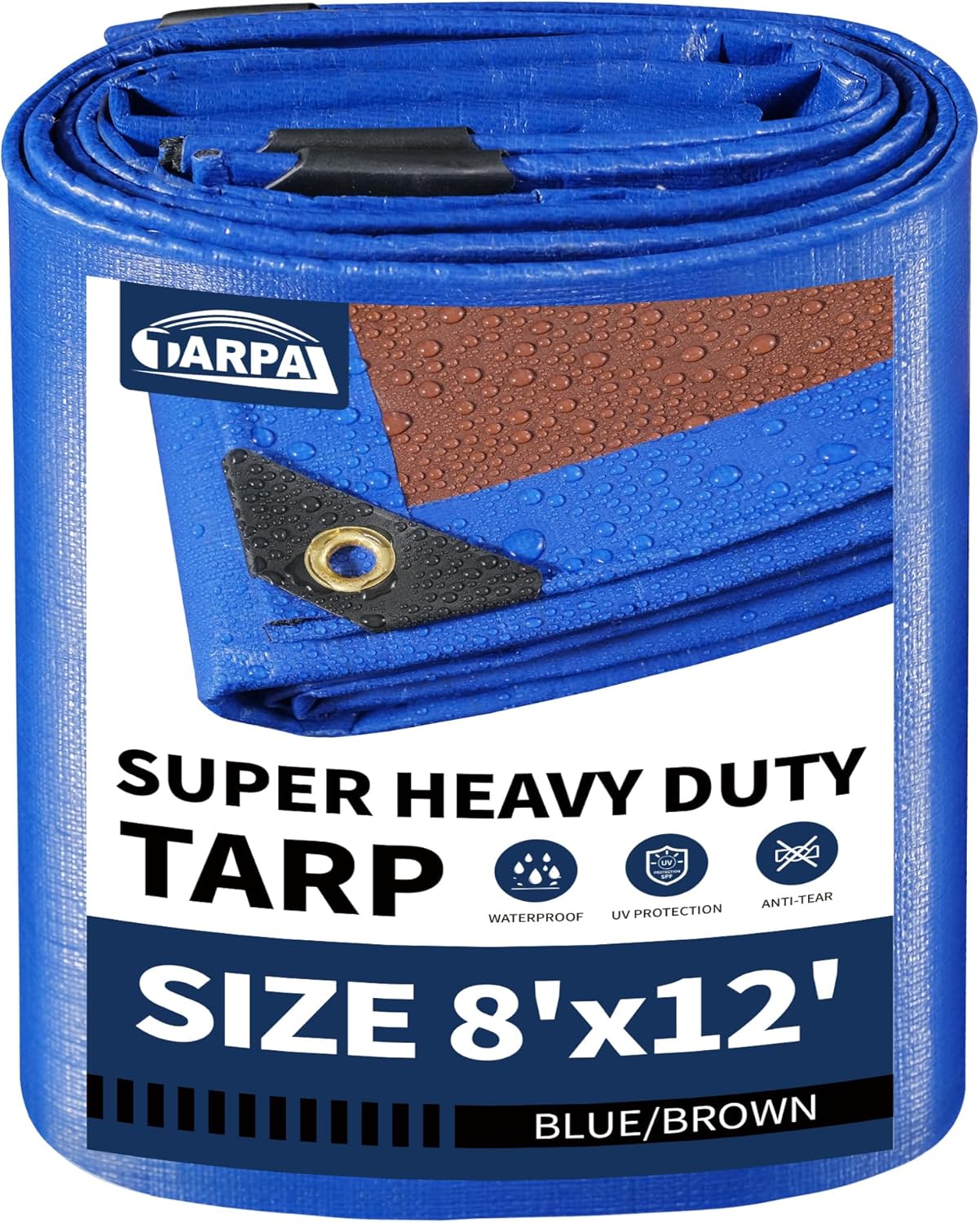 TARPAL 8x12ft Waterproof Heavy Duty Tarp