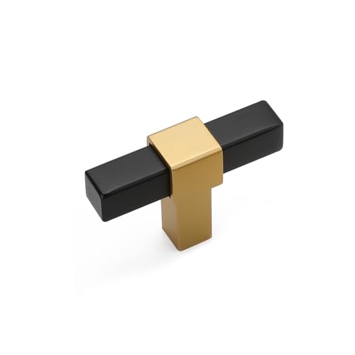 goldenwarm 500 Pack Black and Gold Cabinet Knobs Kitchen Cabinet Knobs Round Drawer Pulls for Bathroom Kitchen Bedroom, Zinc Alloy