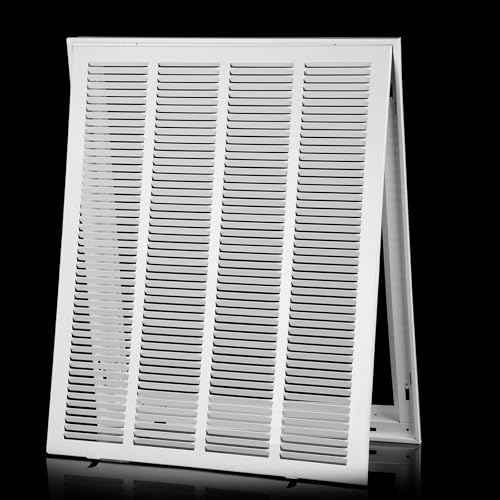 20x25 Air Return Grille [Duct Opening Size] Return Vent Cover for Wall or Ceiling,Steel Return Air Grill Removable Face/Door for 1 inch Filters (20"W x 25"H[Duct Opening])