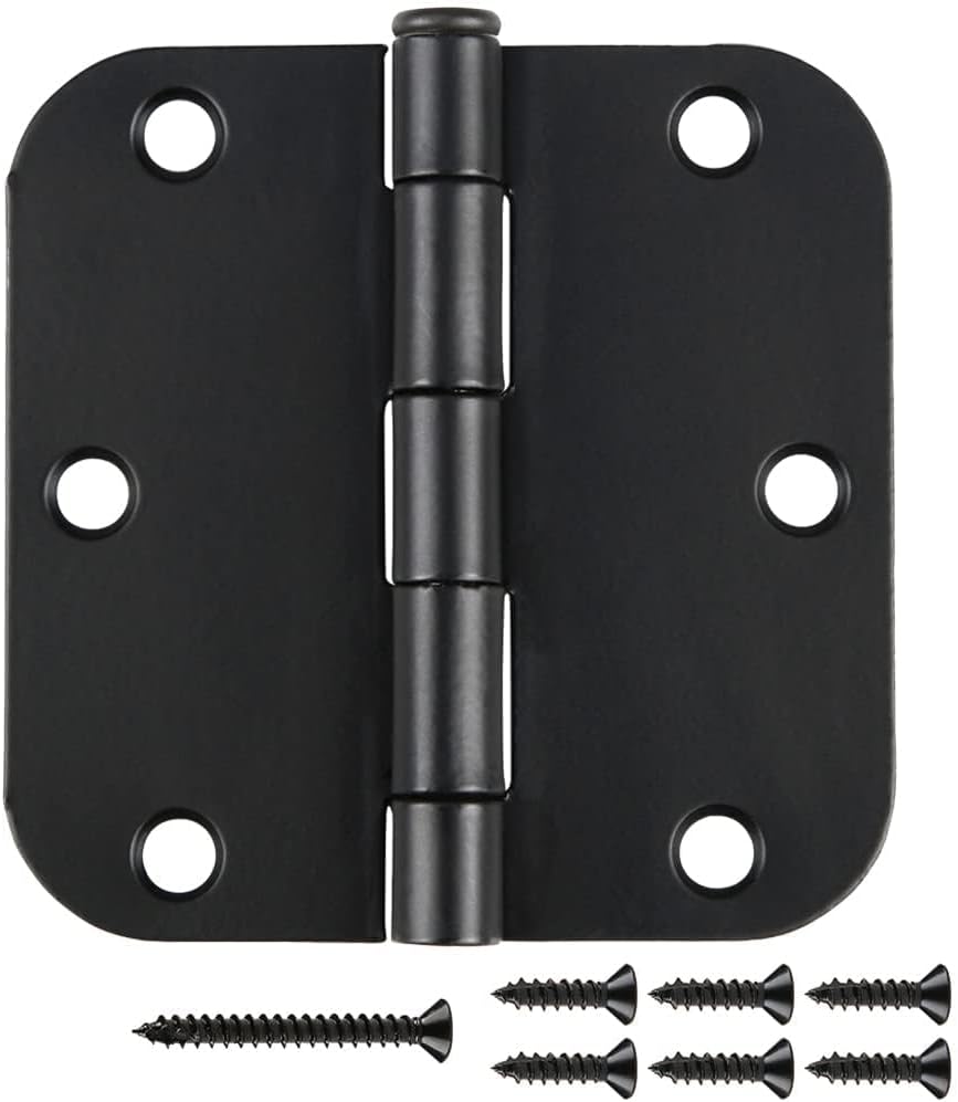 JIW 36 Pack Matte Black Door Hinges
