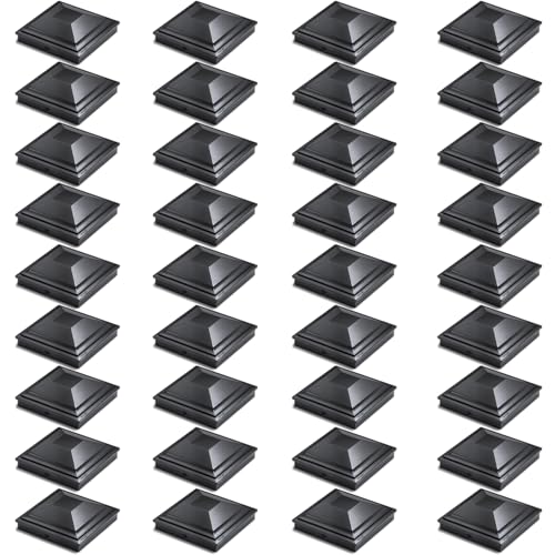SIEDiNLAR 5x5 Post Caps Black 36 Pack, Fence Post Covers Outdoor Waterproof, Fits 4.5x4.5 5x5 Wood/Vinyl Posts for Deck Fence Mailbox Patio Decor