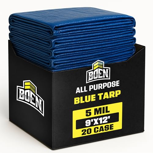 Boen 9' x 12' Blue Poly Tarp