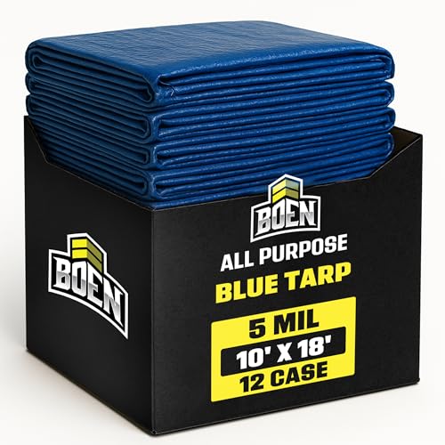 Boen 10' x 18' Blue Poly Tarp